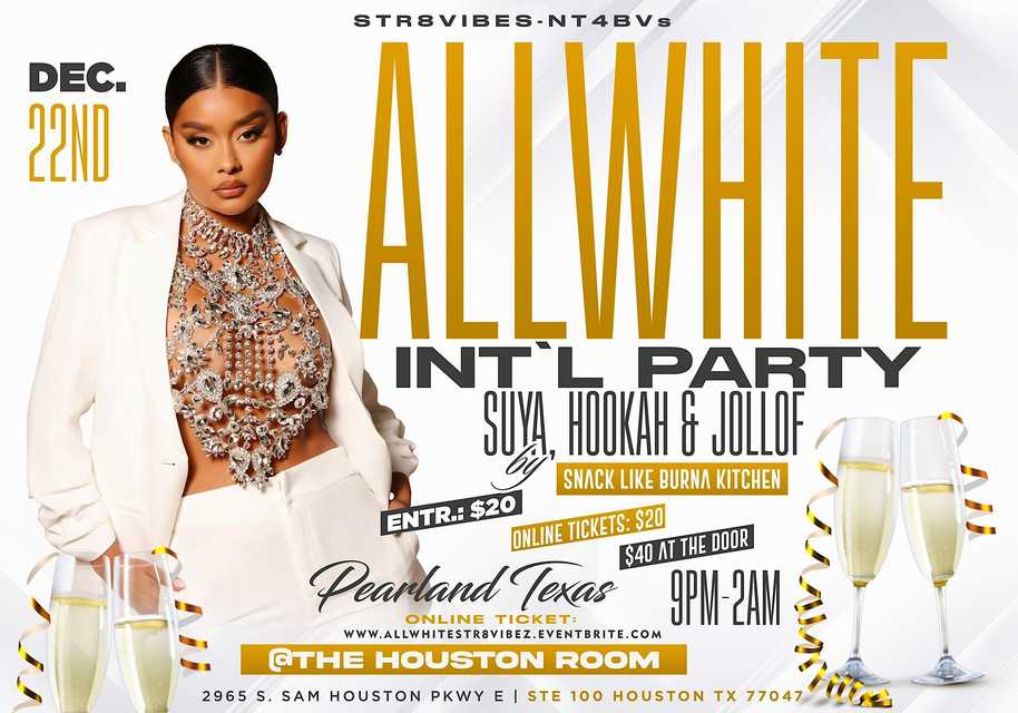 All White Afrobeats N Int'l Music Jamboree Pearland Texas All White Afrobeats N Int'l Music Jamboree Pearland Texas