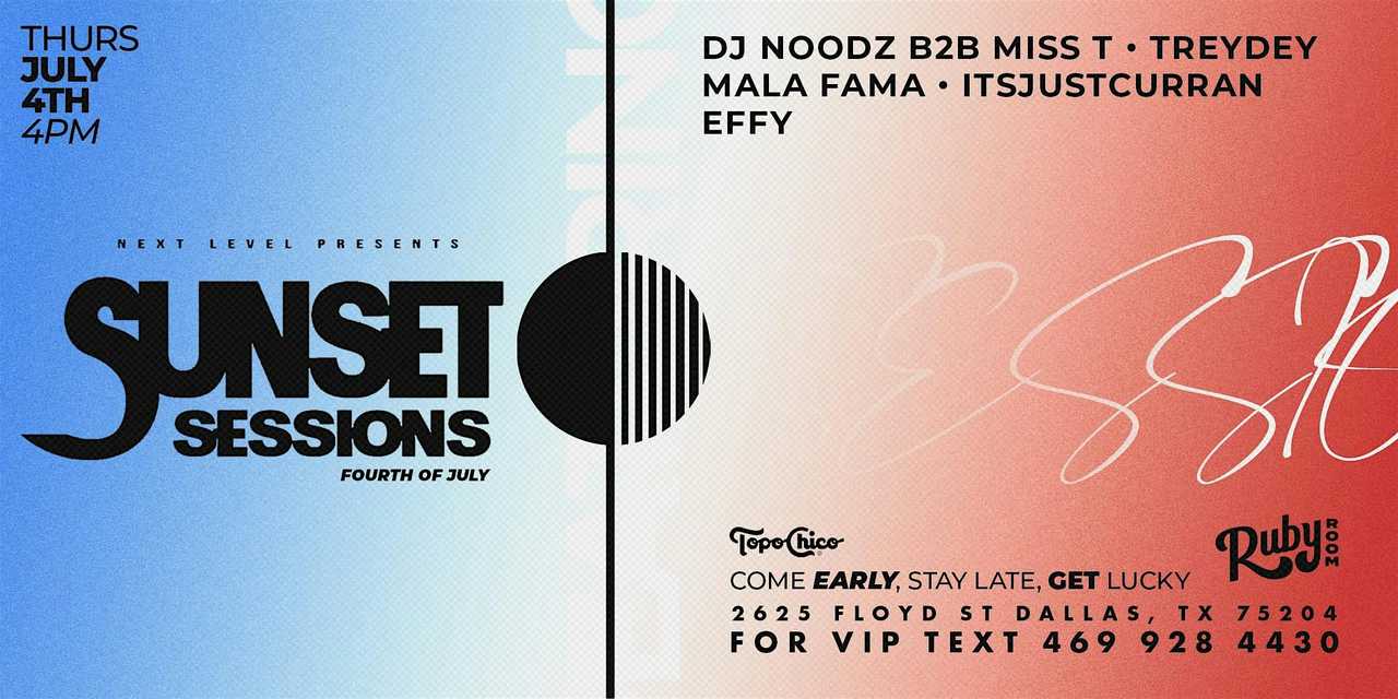 POP UP Sunset Sessions 7/4